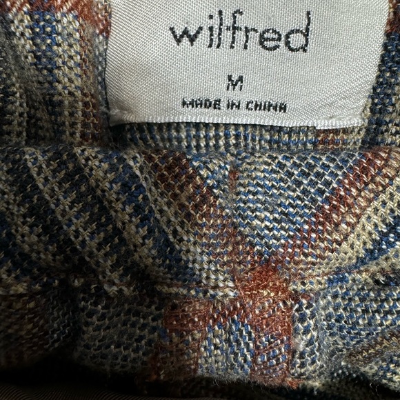 Wilfred Tie Front Check Pant Aritzia Women M High rise  Waist Tie Zippers - Picture 5 of 5